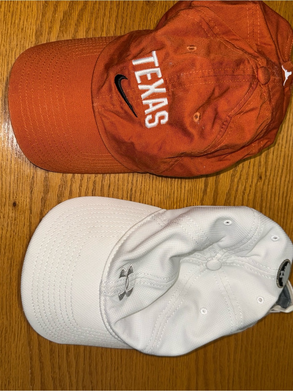 Nike Burnt Orange and White Texas Baseball Caps